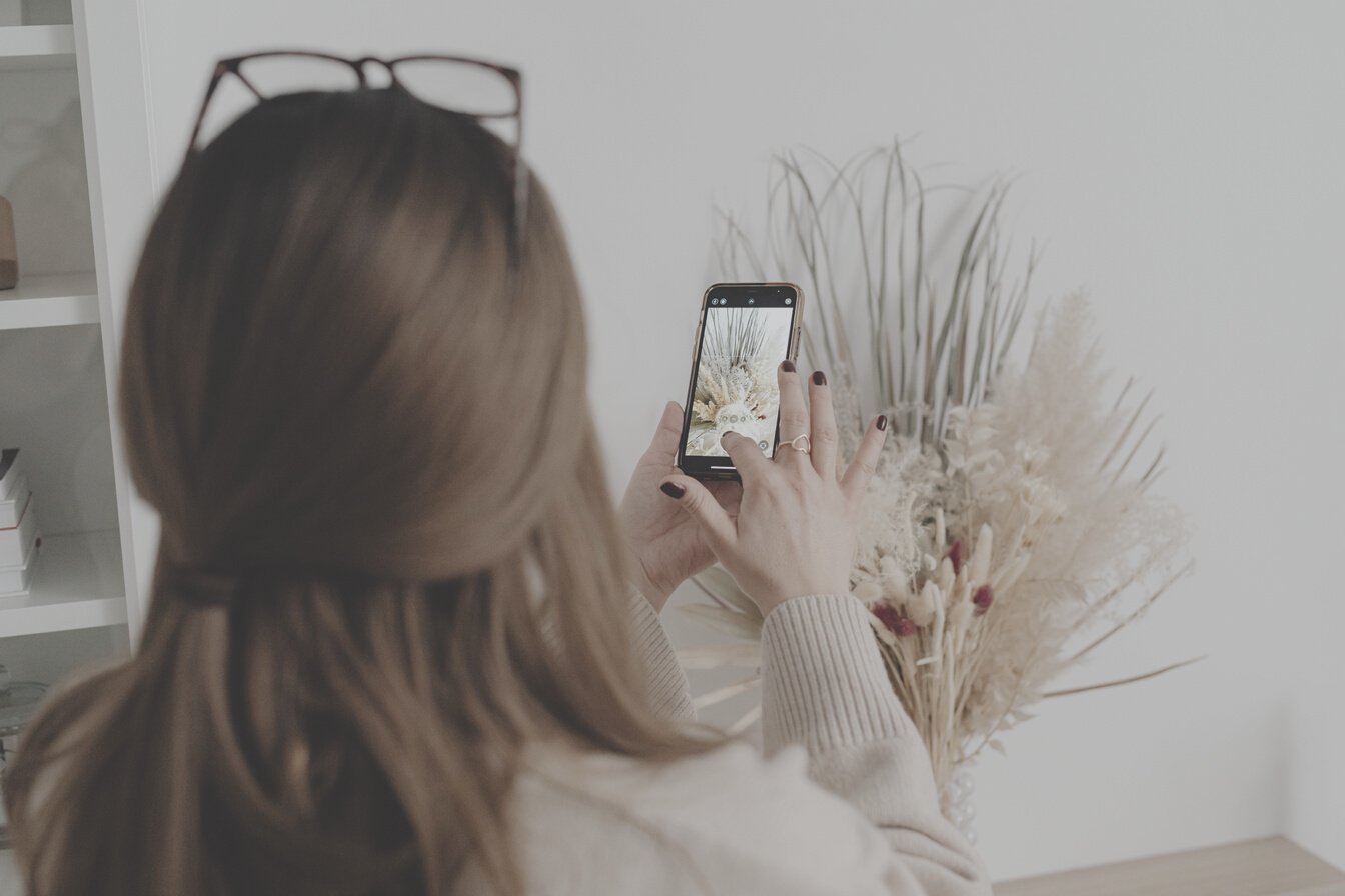 A Woman Holding Cellphone